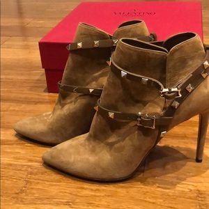 Valentino Rockstud Suede Booties - 41 New in Box